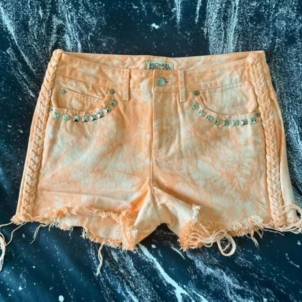 Vintage Michael Kors High Waist Orange Stud Shorts